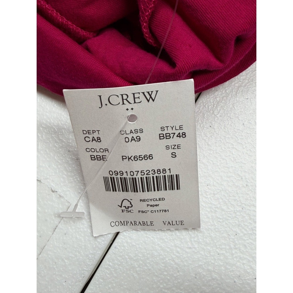 J Crew Top Womens Small Pink Tissue Turtleneck Long Sleeve Staple 100% Cotton - Picture 9 of 13